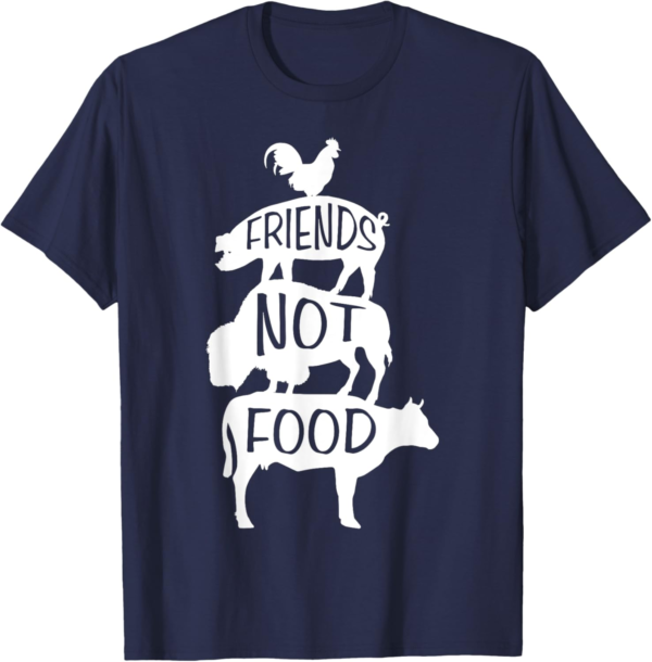 Vegan T-Shirt - Animal Are Not Food Vegan Diet Fan Tee - Image 2